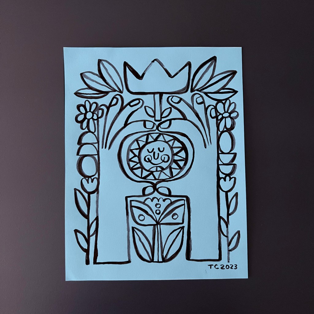 SUNday SUN No. 407 Blue by Tad Carpenter